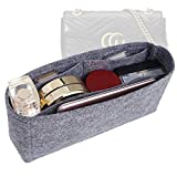 OAikor Purse Organizer Insert Felt Bag Handbag for GG Marmont Small Matelasse Shoulder Bag - 9 x 4.3 x 2 in (Small, Gray)