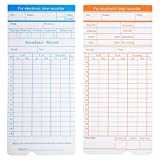 Yescom 200 Count Monthly Time Clock Cards Timecard for Employee Attendance Payroll Recorder