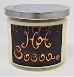 Hot Cocoa & Cream Candle ~3 Wick Scented Soy Wax 14.5oz Candle ~ 80 Hour Burn Time ~ Aromatherapy Soy Candles ~ Made in USA (14.5 oz, White)