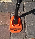 Badass Moto Motorcycle Kickstand Pad - Sturgis Orange - American Made in USA. Durable Biker Kick Stand Coaster/Support Plate Color Choices. Park Your Bike on Hot Pavement, Grass, Soft Ground