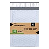 Sales4Less #6 Poly Bubble Mailers 12.5x19 Inches Shipping Padded Envelopes Self Seal Waterproof Cushioned Mailer 50 Pack