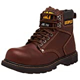 Caterpillar Men's Second Shift Steel Toe Work Boot, Tan, 9 W US