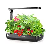 VegeBox Indoor Herb Garden, Hydroponic Growing System 9 Pods, Plant Starter Kit with Grow Light, Smart Garden for Home Kitchen, Vegetable Gardening System, Automatic Timer Germination Kit (Black)