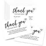 50 Extra Large Thank You For Your Order Cards - 4x6" Bulk Package Inserts for any Small Business Purchase