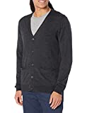 Amazon Brand - Goodthreads Men's Lightweight Merino Wool Cardigan Sweater, Charcoal, Medium