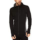 Minus33 Merino Wool 4080 Trailblazer Midweight Full Zip Hoody Black/Charcoal Grey Large