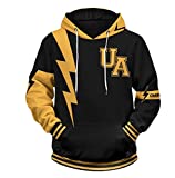 My Hero Kaminari Denki Cosplay Hoodie 3D Printed Hooded Pullover Sweatshirt Coat Jacket Outwear Costume,M