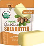 African Shea Butter Raw Organic - Unrefined Ivory 100% Pure - Natural Moisturizer for Hand, Hair, Skin and Body - Base For Homemade Body Butter, Lotion and Soap - 1 Lb Bar, By Naturise