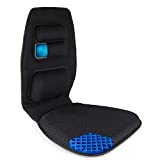 FOMI Premium Gel Cushion and Firm Back Support | Seat Cushion Pad and Upper Lower Thoracic and Lumbar Pillow for Car, Office Chair | Pressure Sore, Coccyx Pain Relief | Promotes Healthy Posture