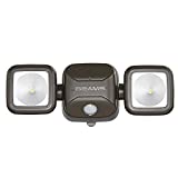 Beams MB3000 High Performance 500 Lumen Wireless Battery Powered Motion Sensing LED Dual Head Security Spotlight, Brown, 1-Pack