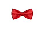 BURLET Bow Tie - Red Bow Tie - Bow Tie for Men - Bowtie Men - Silk Look