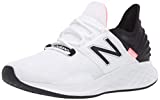 New Balance Women's Fresh Foam Roav V1 Running Shoe Sneaker, White/Black/Guava, 8