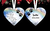 Pet Memorial Heart Ornament, Personalized, In Memory Christmas Ornament, Pet Loss, Animal Rescue Donation, Pet Loss, Dog Memorial Gift, Cat Memorial, Double Sided