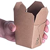 Microwavable Brown Chinese 8 oz Mini Take Out Boxes. 50 Pack by Avant Grub. Stackable Pails Are Recyclable. Ideal Leak And Grease Resistant Half Pint To-Go Container For Restaurants and Food Service.