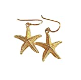14k Gold Filled Starfish Dangle Earrings for Women