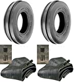 ALL/SAM LOT of Two (2) 7.50-16 7.50X16 750-16 Tri Rib (3 Rib) F-2 Tires with Tubes 8 PLY Rated