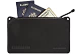 EDC Zipper Pouch, Water and Mud Resistant Poly Bag with Military Grade Polymer, Protects Your Pistol and Mags, Dual Attachment Points, Black, Medium 7 x 12