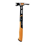 Fiskars 750230-1001 IsoCore 20 oz General Use Hammer, Carpenter Tools, Softgrip, Magnetic Nail Starter Groove, 15.5 inch,Black/Orange