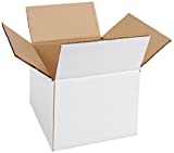 Aviditi 886W Corrugated Cardboard Box 8" L x 8" W x 6" H, White, for Shipping, Packing and Moving (Pack of 25)