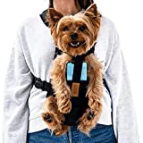 Pet Backpack Carrier for Small Dogs 5-7 lbs with Cell Phone Holder - Perfect for Yorkie, Papillon, Chihuahua, Maltese and More - Legs Out Travel Bag for Cats, Puppy - Front and Back Harness