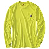 Carhartt Men's High Visibility Force Color Enhanced Long Sleeve Tee,Brite Lime,Large