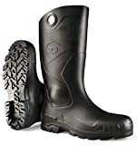 DUNLOP PROTECTIVE FOOTWEAR 8677506 Chesapeake Boots, 100% Waterproof PVC, Lightweight and Durable Protective Footwear, Size 6, Black