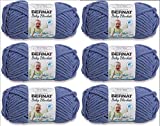 Bernat Blanket Yarn-6/Pk-Baby, 6/Pk, Baby Denim 6 Pack