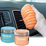 TICARVE Car Cleaning Gel Car Detailing Putty Car Cleaning Putty Auto Detailing Gel Detail Tools for Car Interior Cleaner Car Cleaning Kits Automotive Car Cleaner Blue Orange (2Pack)