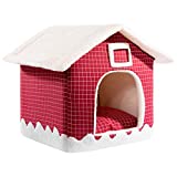 Hollypet Cozy Pet Bed Warm Cave Nest Sleeping Bed Puppy House for Cats and Small Dogs, 16 x 16 inches