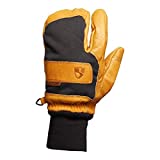 Flylow Leather Ski and Snowboarding Maine Line 3-Finger Gloves (Natural/Black, L)