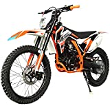 X-PRO 250cc Dirt Bike with LED Light Zongshen Engine Pit Bike Gas Dirt Bikes Adult Dirt Pitbike 250cc Gas Dirt Pit Bike, Big 21"/18" Wheels! (Orange)