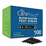 Care Touch Blood Glucose Test Strips (100 Count) for Use with Care Touch Monitor - 1 Box of 100