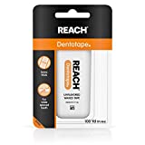 Reach Dentotape Waxed Dental Floss with Extra Wide Cleaning Surface for Large Spaces between Teeth, Unflavored, 100 Yards