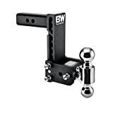 B&W Trailer Hitches Tow & Stow - Fits 2" Receiver, Dual Ball (2" x 2-5/16"), 7" Drop, 10,000 GTW - TS10040B