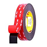 3M Double Sided Mounting Tape, Heavy Duty VHB Foam Adhesive 1"x17 FT for Indoor Outdoor, LED Strip Lights, Automotive Trim & Home Office Décor, Waterproof & Industrial Grade,1” x 17 FT