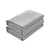 Basic Choice 2-Pack Flat Sheets, Breathable Series Bed Top Sheet, Wrinkle, Fade Resistant - King / Cal King, Gray