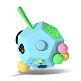 Fidget Dodecagon –12-Side Fidget Cube Relieves Stress and Anxiety Anti Depression Cube for Children and Adults with ADHD ADD OCD Autism (B3 Blue Sky)