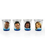 Surreal Entertainment Greys Anatomy Party Drinking Game | Set of 4 Official Collectible Character Shot Glasses | 2 Ounces Each