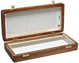 United Scientific WSB050 Wooden Slide Storage Box, Holds 50 Slides