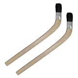 2Pcs Wooden Handle Bristle Radiator Paint Brush, 1.5 Inch Brush Width, 375mm Total Length, 40mm Trim Length