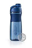 BlenderBottle SportMixer Shaker Bottle Perfect for Protein Shakes and Pre Workout, 28-Ounce, Navy