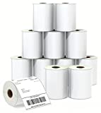 BETCKEY - 4" x 6" Shipping Labels Compatible with Zebra & Rollo Label Printer(not for dymo 4XL),Premium Adhesive & Perforated[12 Rolls, 3000 Labels]