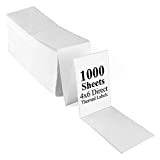 LotFancy 4x6 Thermal Labels Fanfold, 1000 Shipping Labels, Perforated, White Mailing Labels Compatible with Zebra, Rollo Thermal Printer, Permanent Adhesive