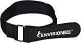 Premium Cinch Straps with Stainless Steel Metal Ring (Buckle), Reusable Durable Hook and Loop, Multipurpose Securing Straps 1" x 12" - 8 Pack Plus 2 Bonus Original Cinch Straps