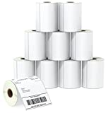BETCKEY - 4" x 6" Blank Shipping Labels Compatible with Zebra & Rollo Label Printer(not for dymo 4XL),Premium Adhesive & Perforated[10 Rolls, 2500 Labels]
