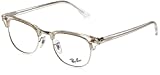 Ray-Ban RX5154 Clubmaster Square Prescription Eyeglass Frames, White Transparent/Demo Lens, 51 mm