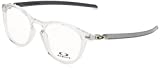 Oakley Men's OX8149 Pitchman R Carbon Round Prescription Eyeglass Frames, Polished Clear/Demo Lens, 50 mm