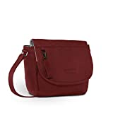 Sherpani Milli, Medium Crossbody Purse, Messenger Bag, Flap Shoulder Bag, Nylon Crossbody Bags for Women, RFID Protection (Vino)