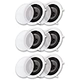 Acoustic Audio CS-IC83 in Ceiling 8" Speaker 3 Pair Pack 3 Way Home Theater 2100 Watt