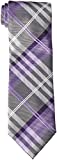 Geoffrey Beene mens Petros Plaid Ii neckties, Purple, Regular US